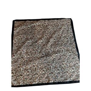 Vintage Cejon tiny brown floral print scarf